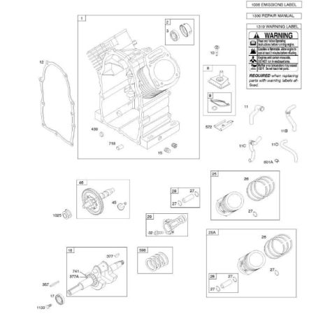 MOTEUR 16CV (3054420315F1K1001) - D'ORIGINE BRIGGS&STRATTON