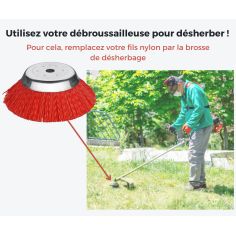 BROSSE DE DESHERBAGE INTENSIF 200 mm X 25.4 mm  2