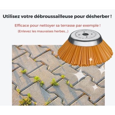 BROSSE DE DESHERBAGE SEMI-DOUX 180 mm x 25.4 mm