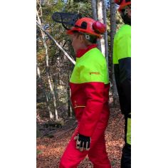 VESTE FORESTIERE ANTICOUPURE ROUGE - FRANCITAL 2