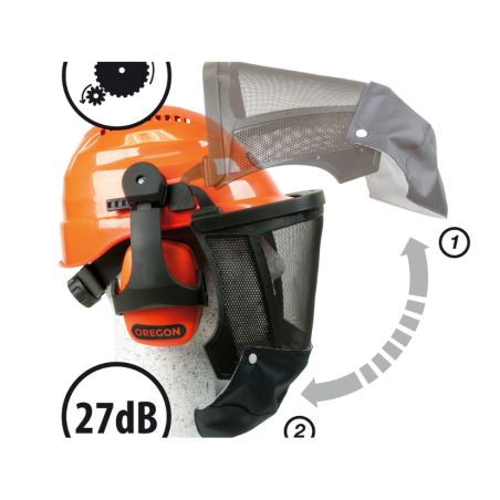 CASQUE FORESTIER COMPLET (VISIERE, CASQUE ANTI-BRUIT ET COIFFE) - OREGON CASQUE FORESTIER COMPLET (VISIERE, CASQUE ANTI-BRUIT ET COIFFE) - OREGON