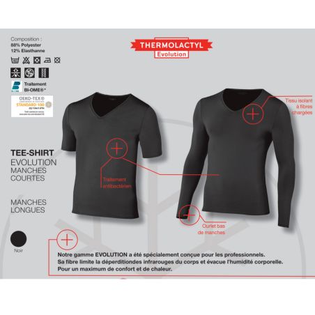 T-SHIRT THERMOREGULATEUR - MANCHES COURTES