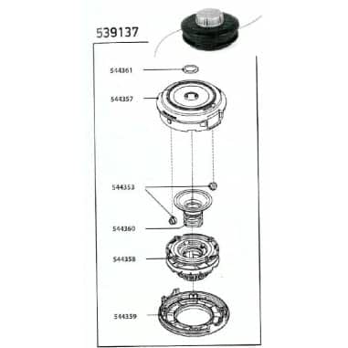 TETE A FIL NYLON UNIVERSELLE SEMI AUTOMATIQUE SANS ADAP. Diam 130 mm(EX 41884) - OREGON