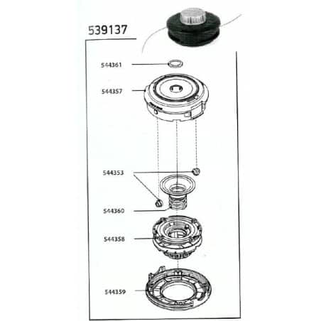 TETE A FIL NYLON UNIVERSELLE SEMI AUTOMATIQUE SANS ADAP. Diam 130 mm(EX 41884) - OREGON