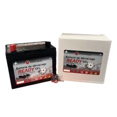 BATTERIE PRETE A L'EMPLOI 12 V. 28Ah - 100% ETANCHE 195X130X180 2