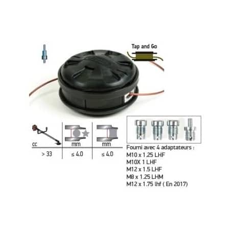 TETE A FIL NYLON TAP&GO 130MM (livrée avec 5 adaptateurs) - OREGON