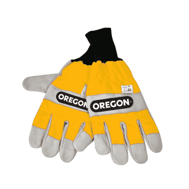 PAIRE GANTS DE PROTECTION des 2 MAINS - CUIR ANTI-COUPURE - OREGON