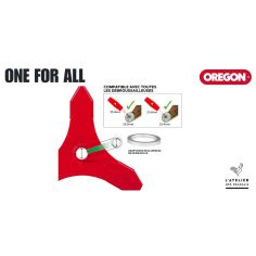 LAME DE DEBROUSSAILLAGE UNIVERSELLE 4 DENTS 255 MM - 1.4 MM (90322-20) - OREGON 2