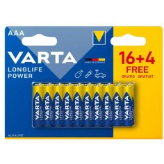PACK DE 20 PILES AAA - LR03 - 1.5V - VARTA