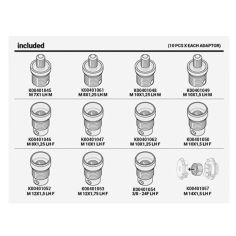 BOITES DE 120 ADAPTATEURS DE TETES A FIL - 12 types d'adaptateurs 2