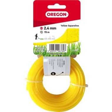 FIL NYLON CARRE JAUNE 2.4MM 15M - OREGON