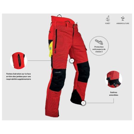 PANTALON GLADIATOR ROUGE - PFANNER