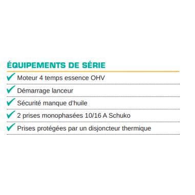 GROUPE ELECTROGENE ACCESS 5000 6.75 KVA MONOPHASE - ROBIN GROUPE ELECTROGENE ACCESS 5000 6.75 KVA MONOPHASE - ROBIN