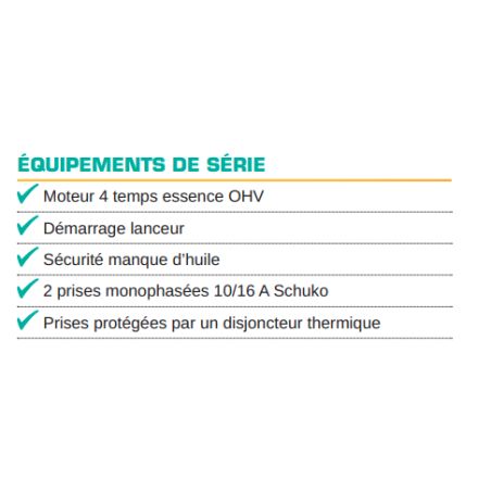 GROUPE ELECTROGENE ACCESS 5000 6.75 KVA MONOPHASE - ROBIN GROUPE ELECTROGENE ACCESS 5000 6.75 KVA MONOPHASE - ROBIN