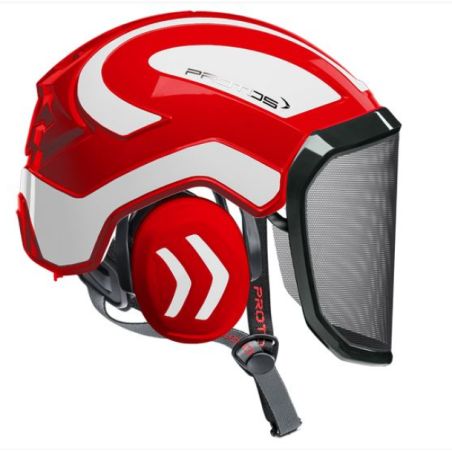 CASQUE ARBORIST INTEGRAL ROUGE/BLANC - PROTOS