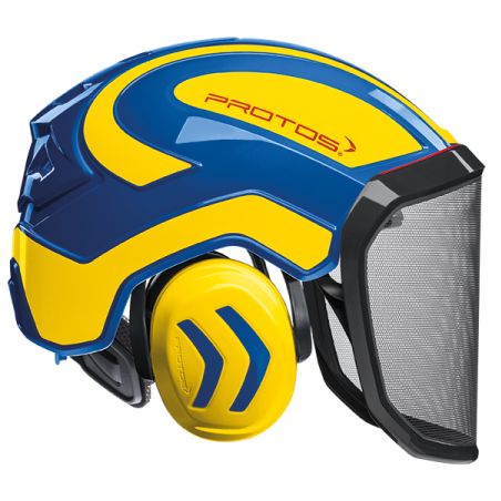 CASQUE FORESTIER INTEGRAL BLEU/JAUNE - PROTOS