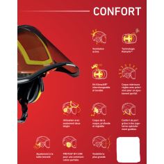 CASQUE FORESTIER COMPLET ROUGE/JAUNE - PROTOS 2