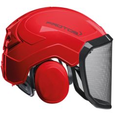 CASQUE FORESTIER INTEGRAL ROUGE - PROTOS