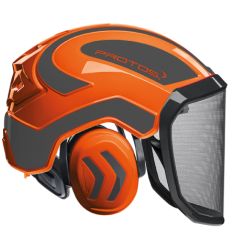 CASQUE FORESTIER INTEGRAL ORANGE/GRIS - PROTOS