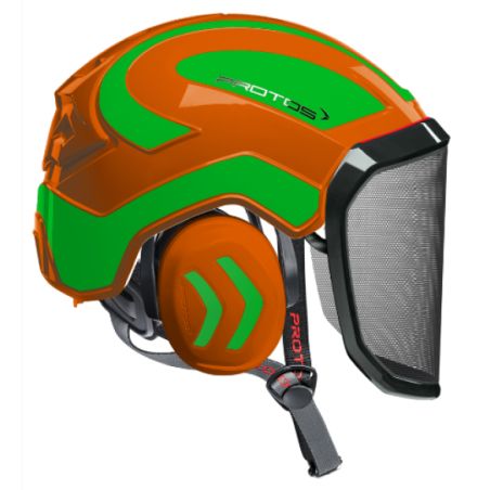 CASQUE ARBORIST INTEGRAL - ORANGE/VERT FLUO - PROTOS