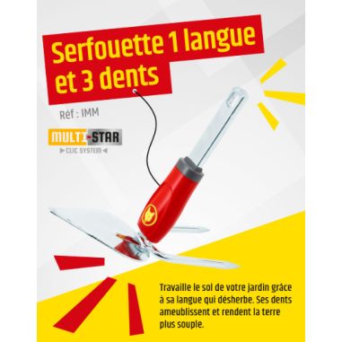 SERFOUETTE 7CM - 2 DENTS AVEC LANGUE - MS - OUTILLAGE WOLF