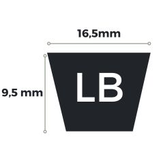 COURROIE LB60 LBO60 - 16.5 X 1524 LP MITSUBOSHI 2