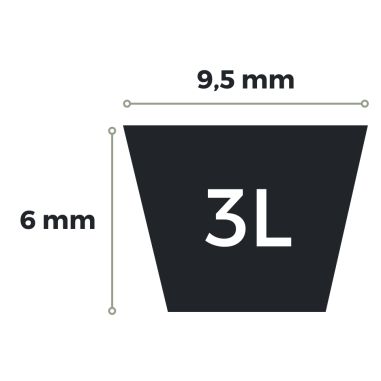 COURROIE Super KB 3LK440 3L440 (127449) ( 1142449) KEVLAR MITSUBOSHI COURROIE Super KB 3LK440 3L440 (127449) ( 1142449) KEVLAR MITSUBOSHI