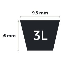 COURROIE Super KB 3LK550 3L550 (127460) KEVLAR MITSUBOSHI 2
