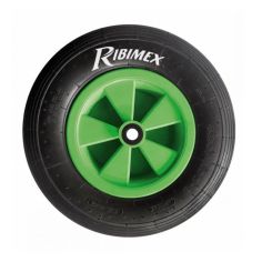 ROUE GONFLABLE - 400 X8 - 400 X 105mm - DIAM AXE : 20mm - A ROULEMENTS A AIGUILLES (Pour brouette) - RIBIMEX
