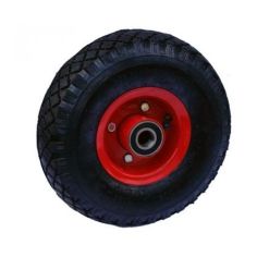 ROUE COMPLETE GONFLABLE 4 00 4 4PR TUBE TYPE JANTE ACIER ROUGE