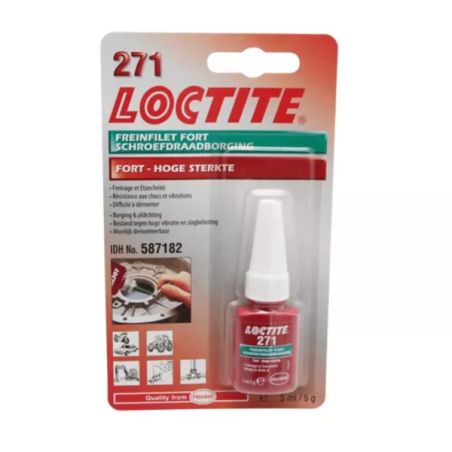 FREIN FILET ROUGE - LOCTITE 271 - BLISTER FLACON 5 ML FREIN FILET ROUGE - LOCTITE 271 - BLISTER FLACON 5 ML