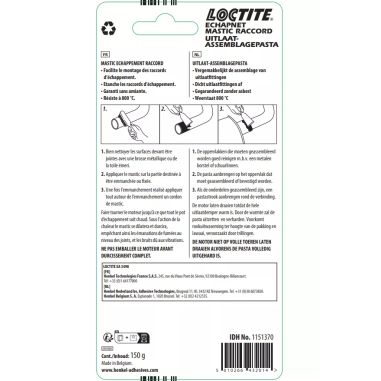 ECHAPNET MASTIC RACCORD LOCTITE EA 3498 - TUBE 150 GR