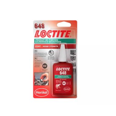ADHESIF DE FIXATION VERT - LOCTITE 648 - BLISTER DE 24ml