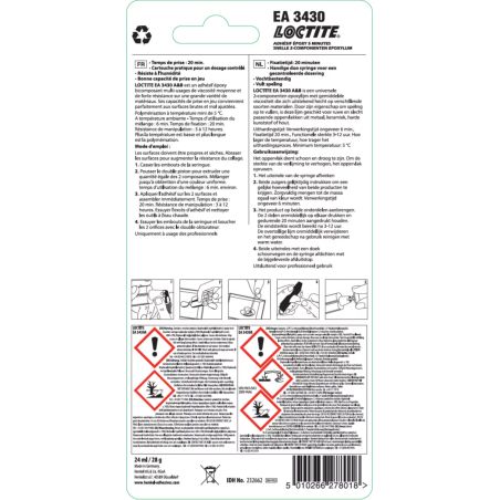COLLE POXYMATIC RAPIDE LOCTITE EA 3430 - SERINGUE 24ML