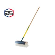 BALAI GRATTOIR - 32 CM - MANCHE EN BOIS 150 CM - 2 EN 1 CANTONNIER + GRATTOIR - LEBORGNE
