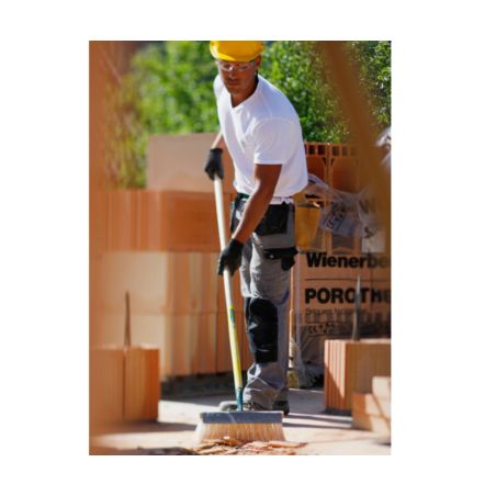 BALAI GRATTOIR - 32 CM - MANCHE EN BOIS 150 CM - 2 EN 1 CANTONNIER + GRATTOIR - LEBORGNE