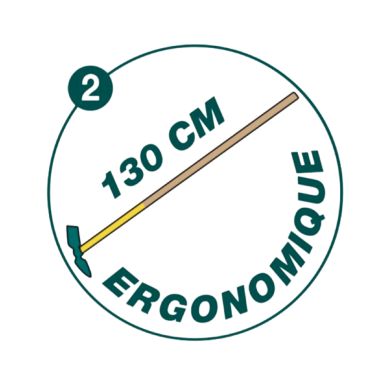 SERFOUETTE FORGEE - 30 CM - PANNE ET FOURCHE - MANCHE BOIS - LEBORGNE