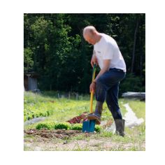 BECHE PLATE A REBORD hauteur 28cm largeur 20cm - MANCHE BEQUILLE - LEBORGNE