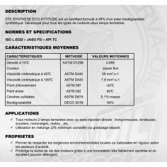 HUILE BIODEGRADABLE 2 TEMPS - 1L (BBIO2TS/C12M1) - MINERVA 2