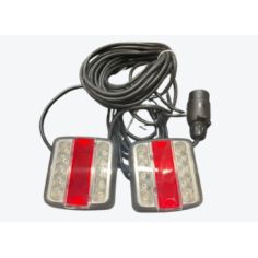 KIT DE 2 FEUX ECLAIRAGE MAGNETIQUE A LEDS CABLE l:7.5 m 1FK7788 7788