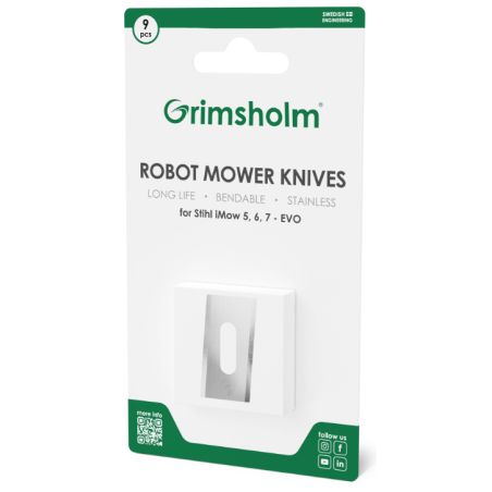LAMES GENERIQUES (9) POUR STIHL IMOW 5, 6, 7, EVO, -7350076761194 - GRIMSHOLM