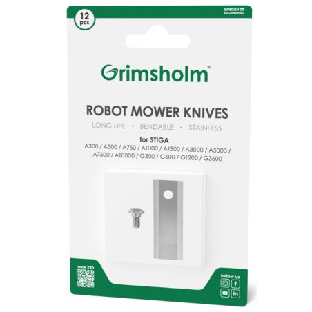 LAMES + VIS GENERIQUES (12) POUR STIGA A & B - 7350076761217 - GRIMSHOLM