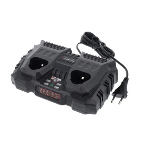 Double chargeur de batterie Parkside 12 V PDSLG 12 A2 pour batteries sErie Parkside X 12 V Team -80001293- D'ORIGINE PARKSIDE