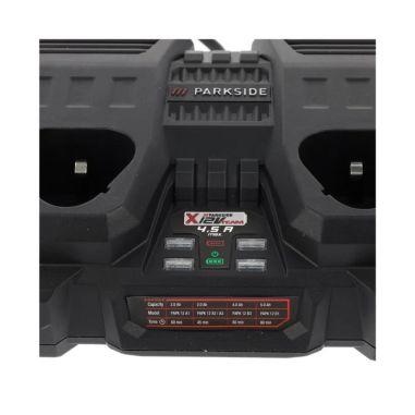Double chargeur de batterie Parkside 12 V PDSLG 12 A2 pour batteries sErie Parkside X 12 V Team -80001293- D'ORIGINE PARKSIDE