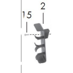 LOT DE 2 CLIPS + VIS POUR PDTA 5 A1- D'ORIGINE PARKSIDE - PDTA 5 A1 - IAN 332976 -1907 ET 385085 332976CLIP
