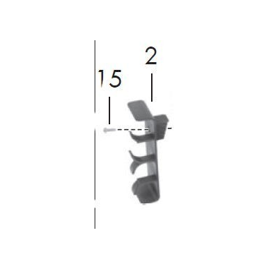 LOT DE 2 CLIPS + VIS POUR PDTA 5 A1- D'ORIGINE PARKSIDE - PDTA 5 A1 - IAN 332976 -1907 ET 385085 332976CLIP