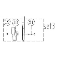 SET VIS ET ECROU POUR BRAS DE FGH 750 A1-B2- D'ORIGINE PARKSIDE 91104319