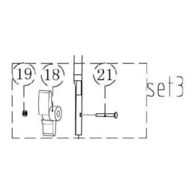 SET VIS ET ECROU POUR BRAS DE FGH 750 A1-B2- D'ORIGINE PARKSIDE 91104319