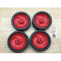 ROUES POUR TONDEUSE FLORABEST FRM1200-1200A1-A2- D'ORIGINE PARKSIDE 91093489