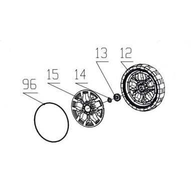 ROUES AVANT POUR SCARIFICATEUR-AERATEUR PARKSIDE PLV 1500 A1 - B1- D'ORIGINE PARKSIDE